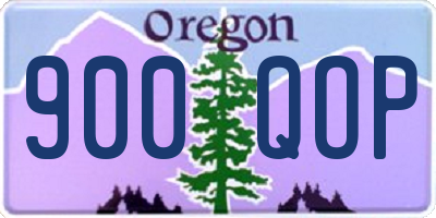 OR license plate 900QOP