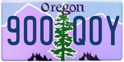 OR license plate 900QOY