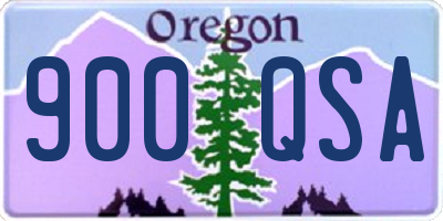 OR license plate 900QSA
