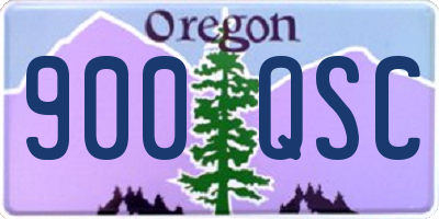 OR license plate 900QSC