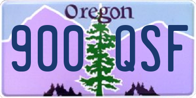 OR license plate 900QSF