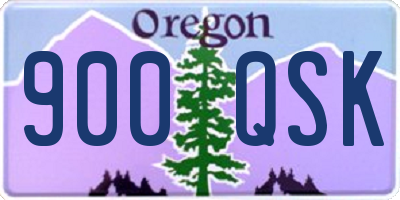OR license plate 900QSK