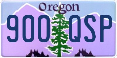 OR license plate 900QSP