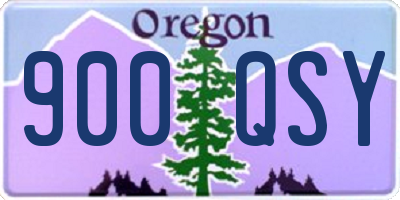 OR license plate 900QSY
