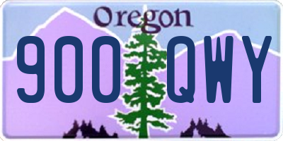 OR license plate 900QWY