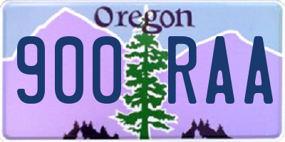 OR license plate 900RAA