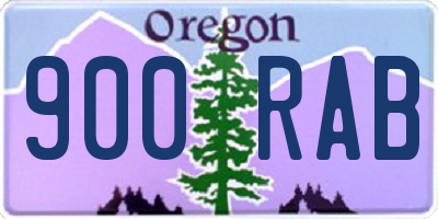 OR license plate 900RAB
