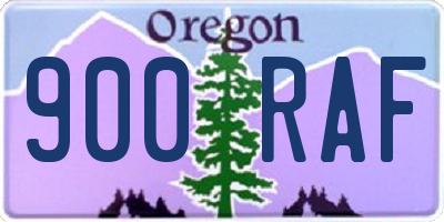 OR license plate 900RAF