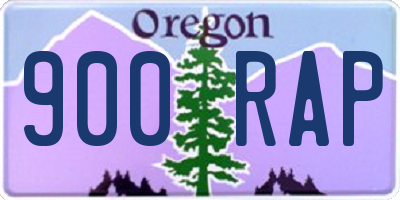 OR license plate 900RAP