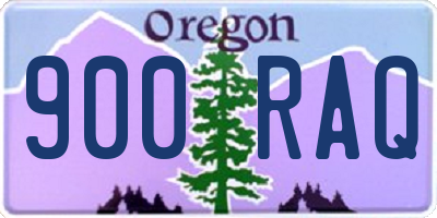 OR license plate 900RAQ
