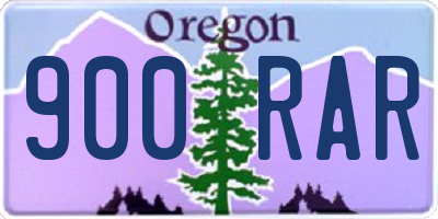 OR license plate 900RAR