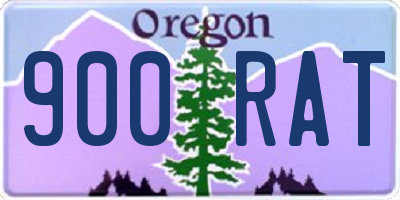 OR license plate 900RAT