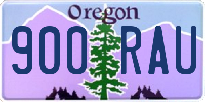 OR license plate 900RAU