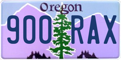 OR license plate 900RAX