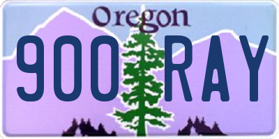 OR license plate 900RAY