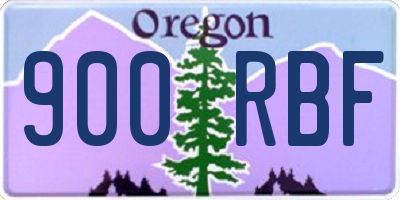 OR license plate 900RBF