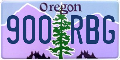 OR license plate 900RBG
