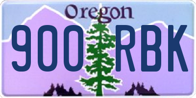 OR license plate 900RBK