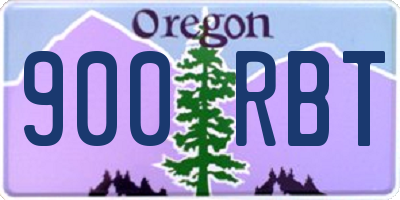 OR license plate 900RBT