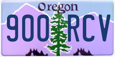OR license plate 900RCV