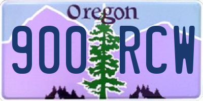 OR license plate 900RCW