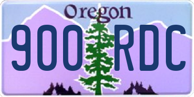 OR license plate 900RDC