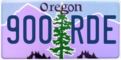 OR license plate 900RDE