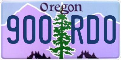 OR license plate 900RDO