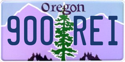 OR license plate 900REI
