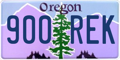 OR license plate 900REK