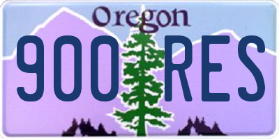 OR license plate 900RES