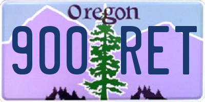 OR license plate 900RET
