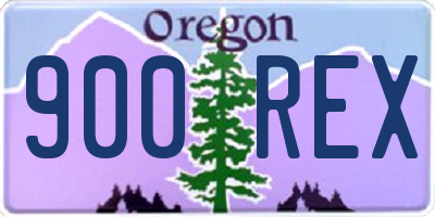 OR license plate 900REX