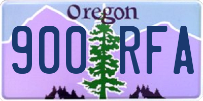 OR license plate 900RFA