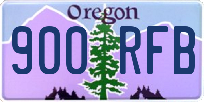 OR license plate 900RFB