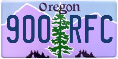OR license plate 900RFC