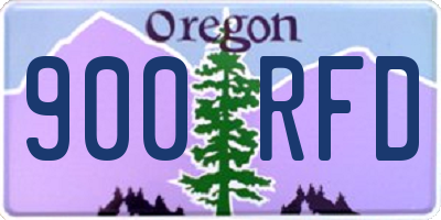 OR license plate 900RFD