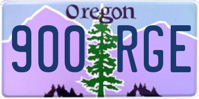 OR license plate 900RGE