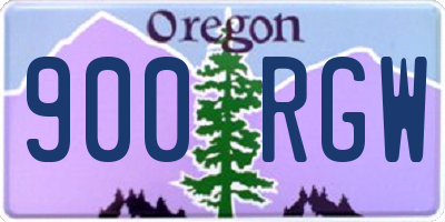 OR license plate 900RGW