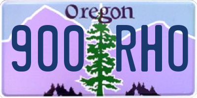 OR license plate 900RHO