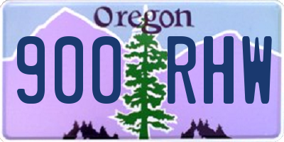 OR license plate 900RHW