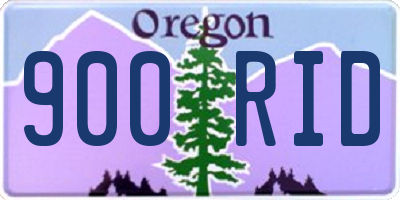 OR license plate 900RID