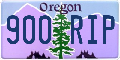OR license plate 900RIP