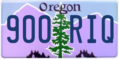 OR license plate 900RIQ