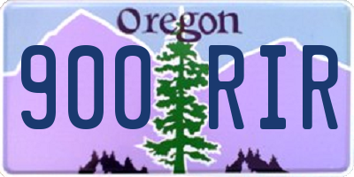 OR license plate 900RIR