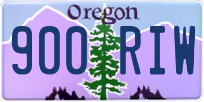 OR license plate 900RIW