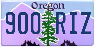 OR license plate 900RIZ