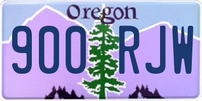 OR license plate 900RJW