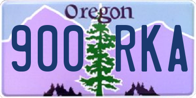 OR license plate 900RKA