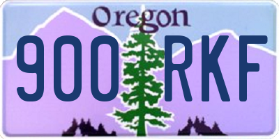 OR license plate 900RKF